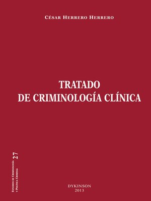 cover image of Tratado de criminología clínica